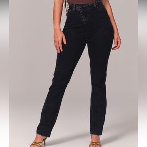 Abercrombie nwt curve love high rise slim straight jeans